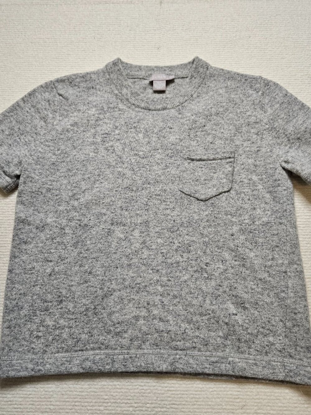 J. Crew heathered gray short sleeve "sweater tee" - size Small